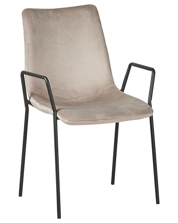 Tuoli ruskeanharmaa sametti verhoilu 2 kpl setti käsinojat pinottava elegantti glamour moderni tyyli
