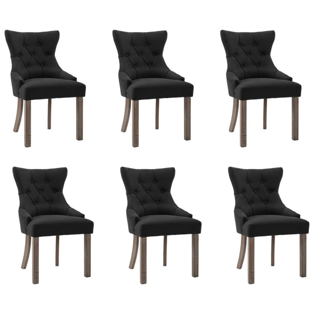 vidaXL spisebordsstole 6 stk. stof sort
