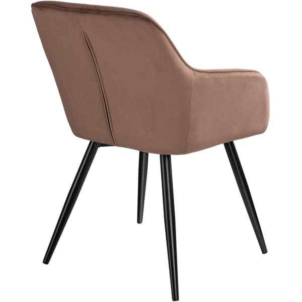 Stol Marilyn velour - brun/sort,pr. stk.