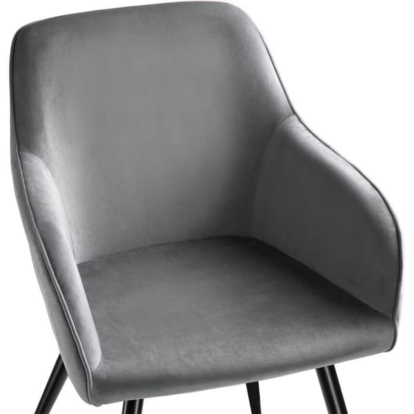 Stol Marilyn velour - grå/sort,pr. stk.