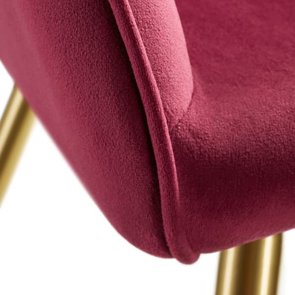 Stol Marilyn velour, guld - bordeaux/guld,Sæt med 6 stk.