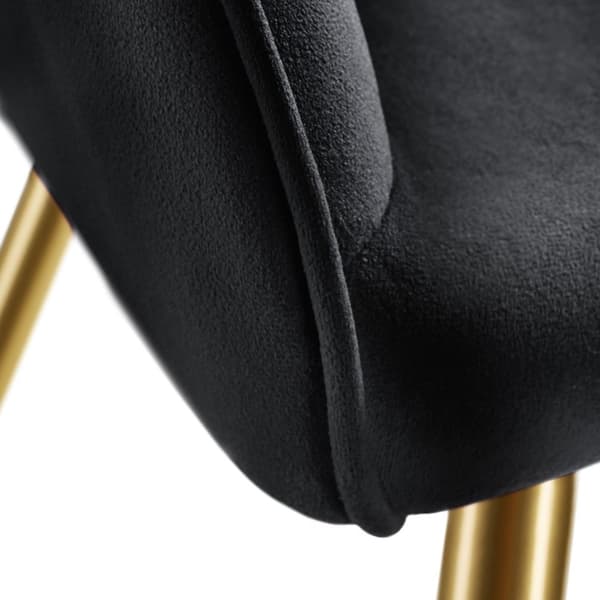 Stol Marilyn velour, guld - sort/guld,Sæt med 2 stk.