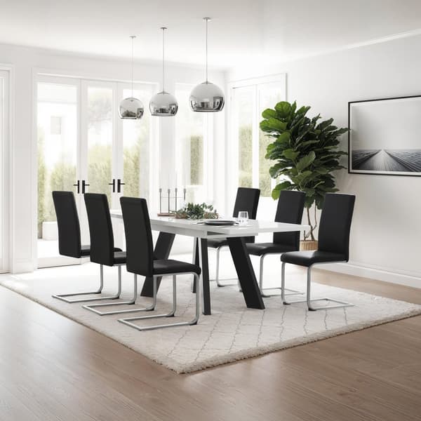 Köksstolar Bettina - svart, Uppsättning om 8