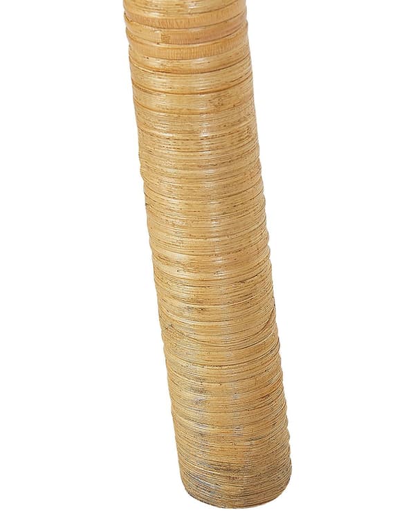 Natur og Beige Påfuglelænestol Rattan Havesædehynde i Bomuld Boho Stil