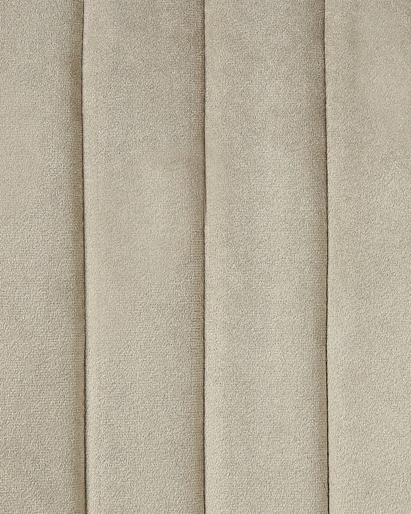 Et Sæt af 2 Beige Velourstole med Sort Metalben til Spisestuen Retro Moderne Stil