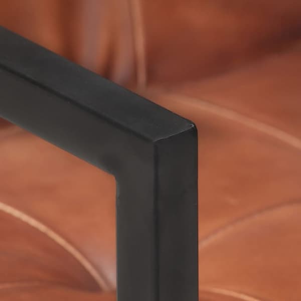 vidaXL spisebordsstole med cantilever 2 stk. ægte læder brun