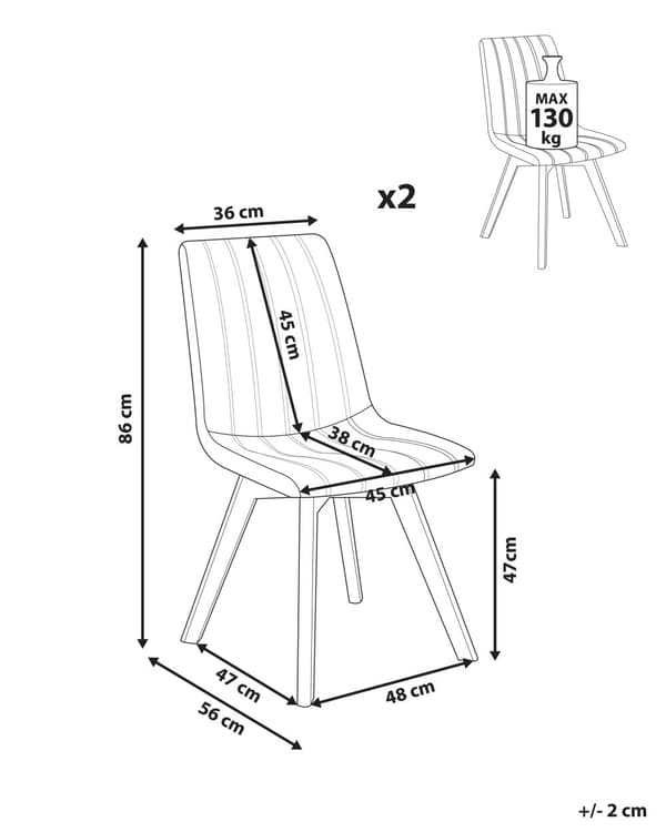 Uppsättning av 2 Stolar Mörkgrön Polyester Mörka Ben Trä Vertikalt Vadderat Böjt Ryggstöd