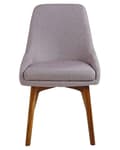 Miniatyrbillede 5 af 10: Spisebordsstole Taupe Polyester Mørke Træben Sæt 43 x 58 x 82 cm Dekorative Polstrede Spisestole uden Armlæn Design Høj Ryg Køkkenstole