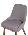 Miniatyrbillede 8 af 10: Spisebordsstole Taupe Polyester Mørke Træben Sæt 43 x 58 x 82 cm Dekorative Polstrede Spisestole uden Armlæn Design Høj Ryg Køkkenstole