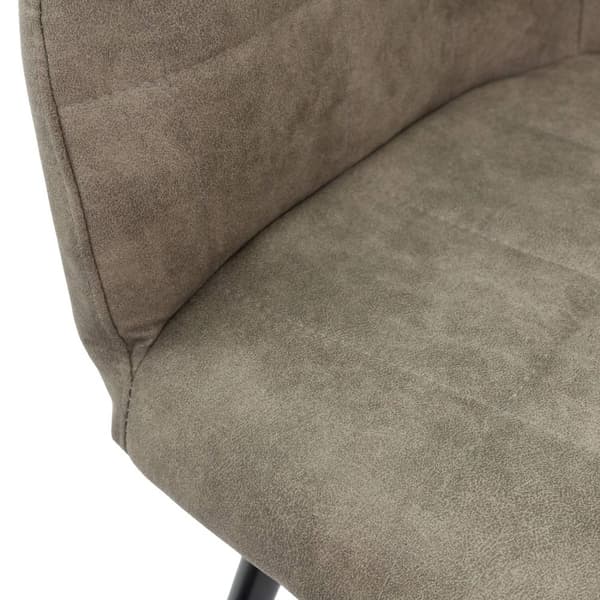 ECD Germany 2 ruokapöydän tuolia Ruokapöydän selkänoja ja käsinojat Olive Microleather Istuimen metallijalat Keittiön tuolit Keittiön tuoli Olohuoneen