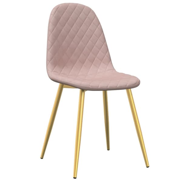 vidaXL spisebordsstole 4 stk. fløjl pink