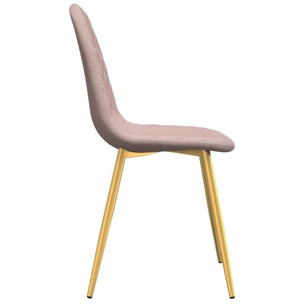 vidaXL spisebordsstole 4 stk. fløjl pink