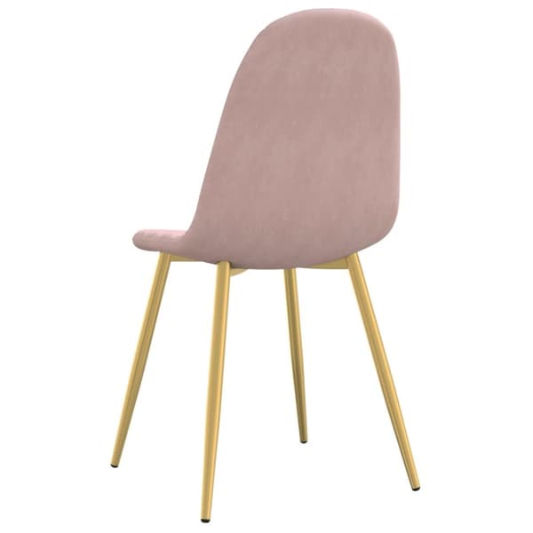 vidaXL spisebordsstole 4 stk. fløjl pink