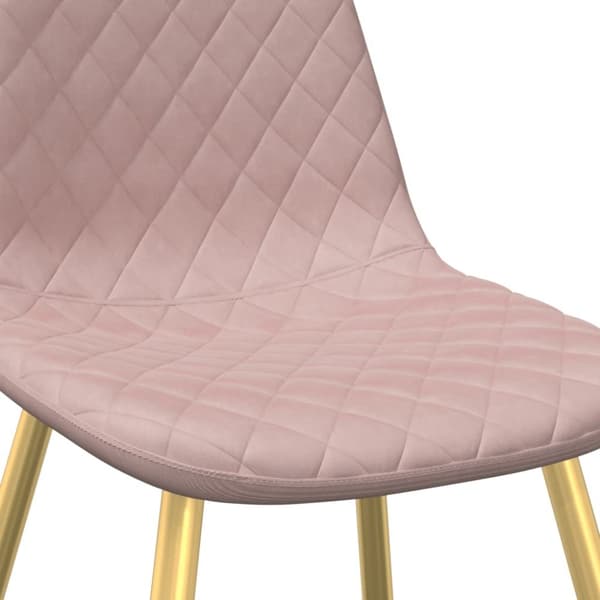 vidaXL spisebordsstole 4 stk. fløjl pink