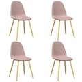 Miniatyrbillede 2 af 10: vidaXL spisebordsstole 4 stk. fløjl pink