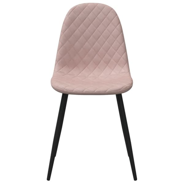 vidaXL Matstolar 4 st rosa sammet