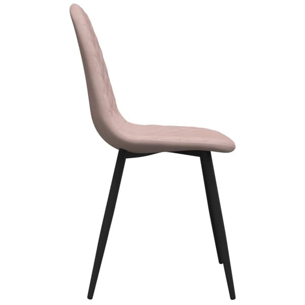 vidaXL Matstolar 4 st rosa sammet