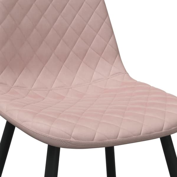 vidaXL Matstolar 4 st rosa sammet