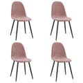 Miniatyrbillede 1 af 9: vidaXL spisebordsstole 4 stk. velour lyserød