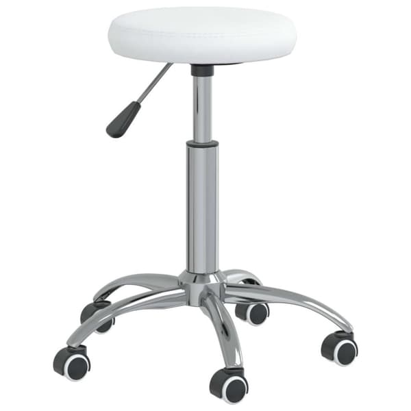 vidaXL Matstol vit konstläder