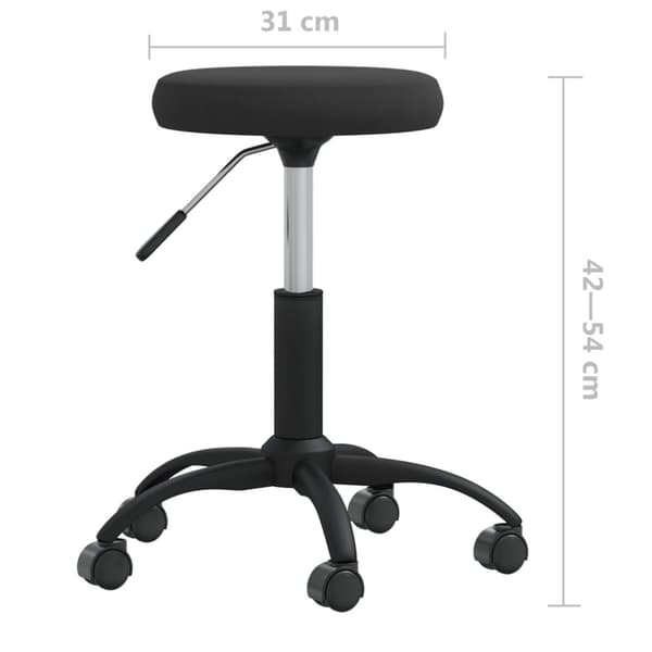 vidaXL Matstol svart sammet