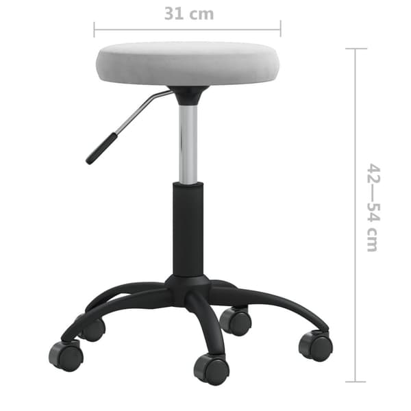 vidaXL Matstol ljusgrå sammet