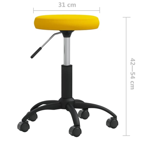 vidaXL Matstol senapsgul sammet