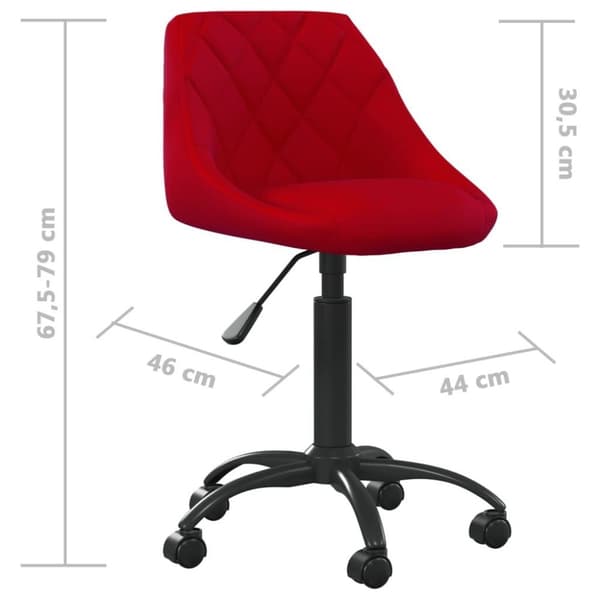 vidaXL Matstol vinröd sammet