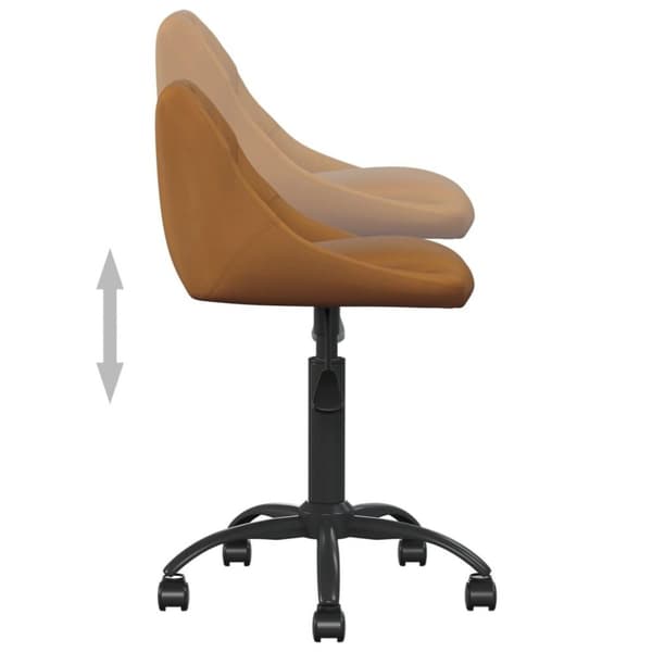 vidaXL Matstol brun sammet