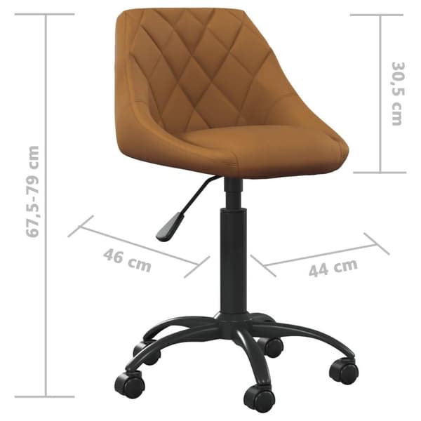vidaXL Matstol brun sammet