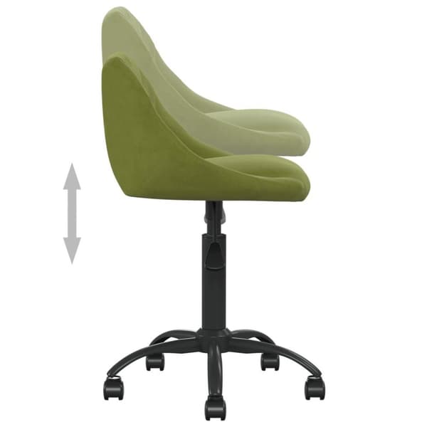 vidaXL Matstol ljusgrön sammet