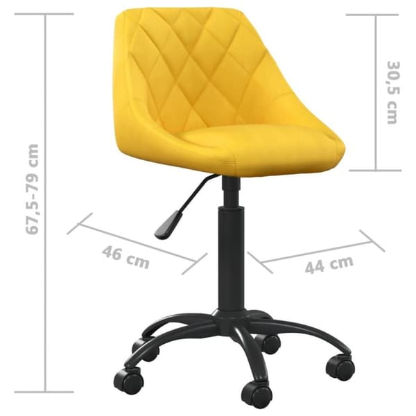 vidaXL Matstol senapsgul sammet