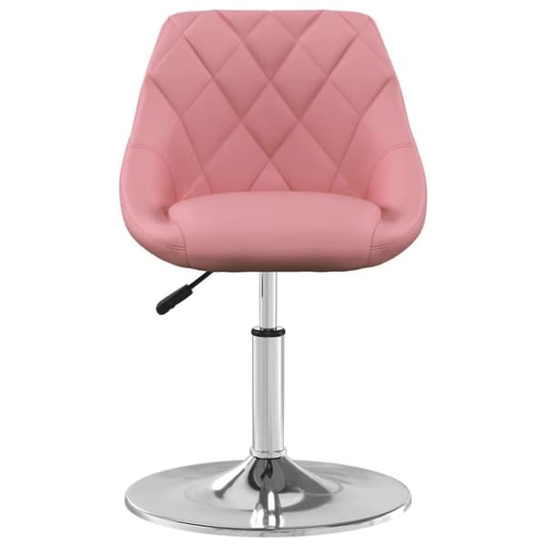vidaXL Snurrbara matstolar 6 st rosa sammet