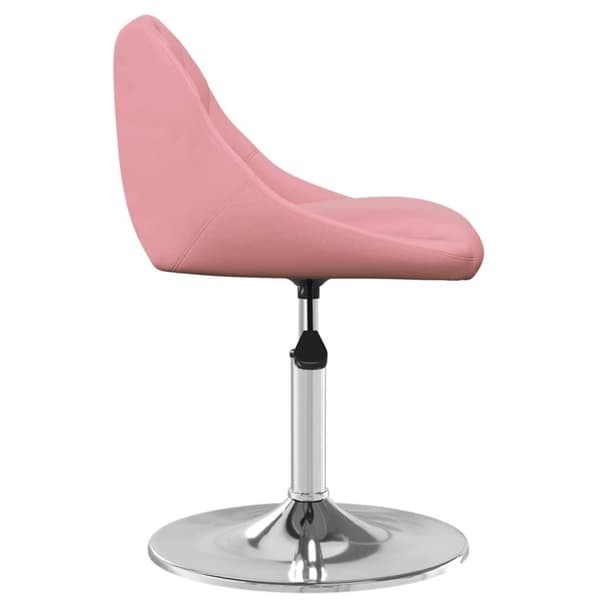 vidaXL Snurrbara matstolar 6 st rosa sammet