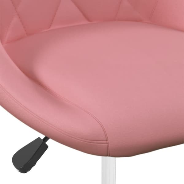 vidaXL Snurrbara matstolar 6 st rosa sammet