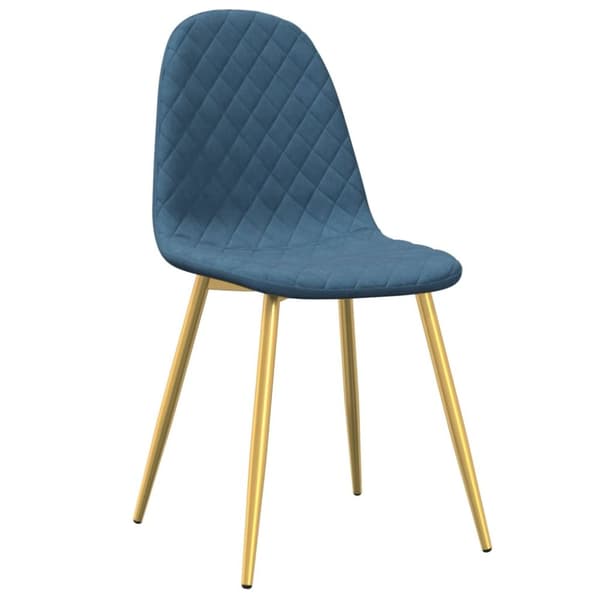 vidaXL spisebordsstole 6 stk. velour blå