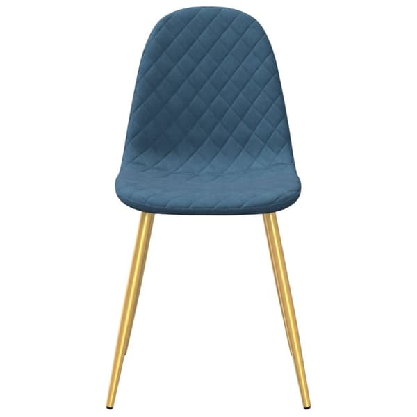 vidaXL spisebordsstole 6 stk. velour blå