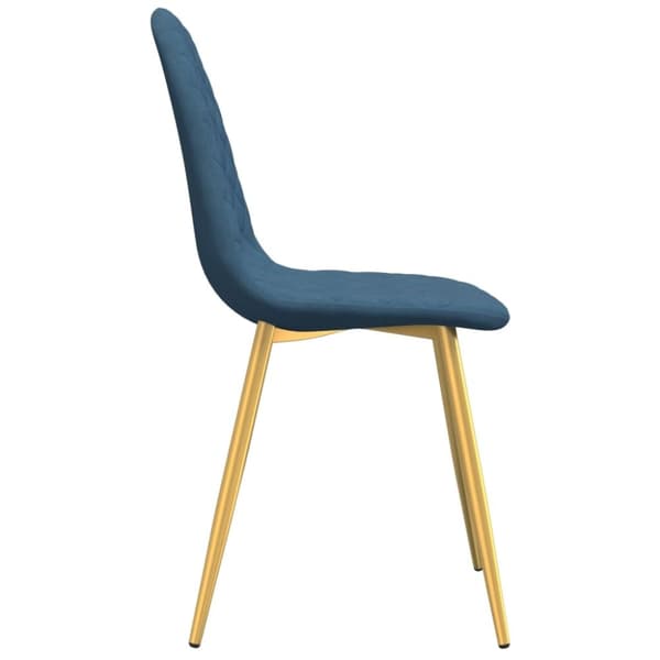 vidaXL spisebordsstole 6 stk. velour blå