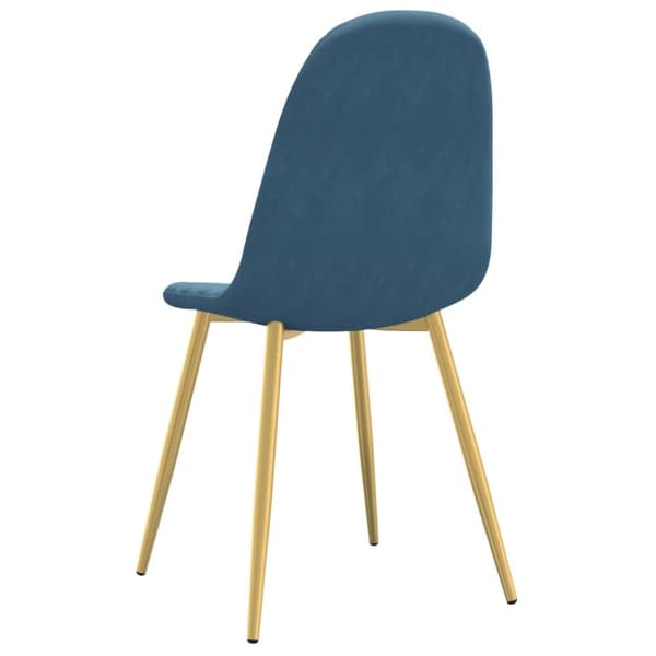 vidaXL spisebordsstole 6 stk. velour blå
