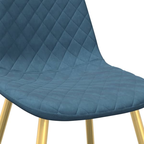 vidaXL spisebordsstole 6 stk. velour blå