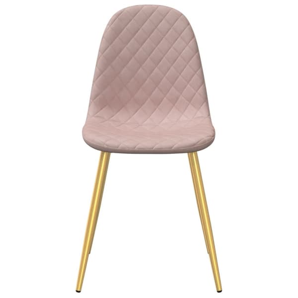 vidaXL Matstolar 6 st rosa sammet