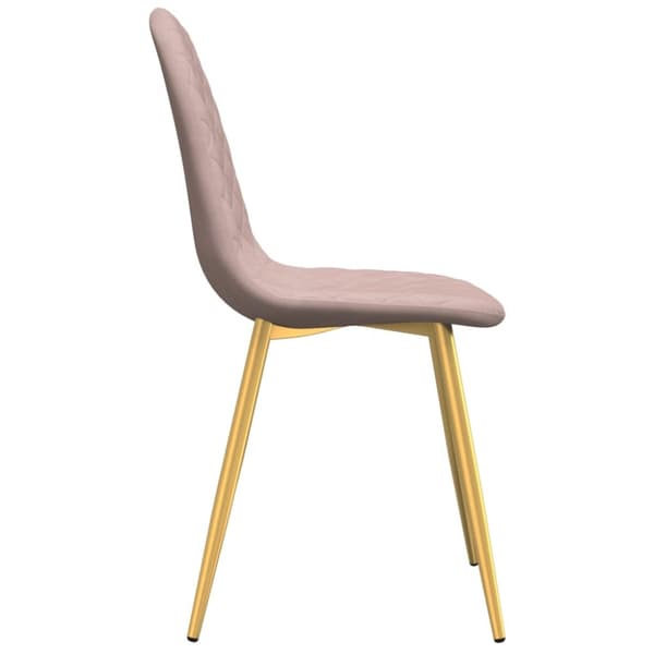 vidaXL Matstolar 6 st rosa sammet