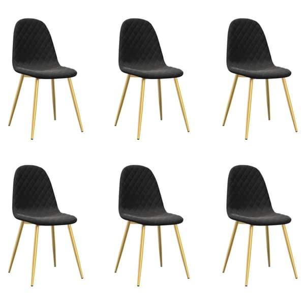 vidaXL spisebordsstole 6 stk. velour sort