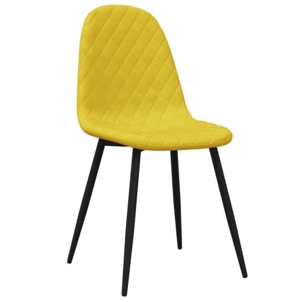 vidaXL spisebordsstole 6 stk. velour sennepsgul