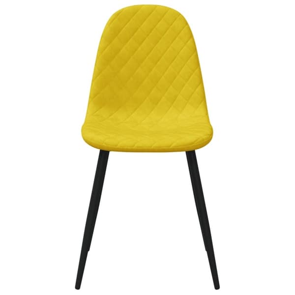 vidaXL spisebordsstole 6 stk. velour sennepsgul