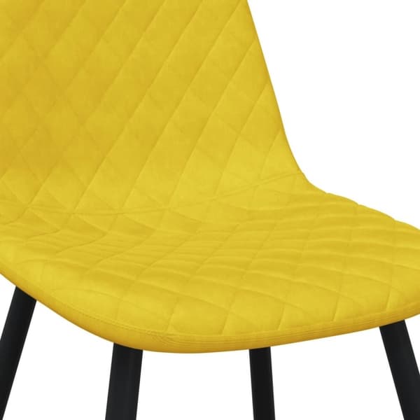 vidaXL spisebordsstole 6 stk. velour sennepsgul