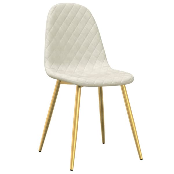 vidaXL spisebordsstole 6 stk. velour cremehvid