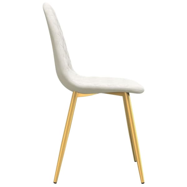 vidaXL spisebordsstole 6 stk. velour cremehvid