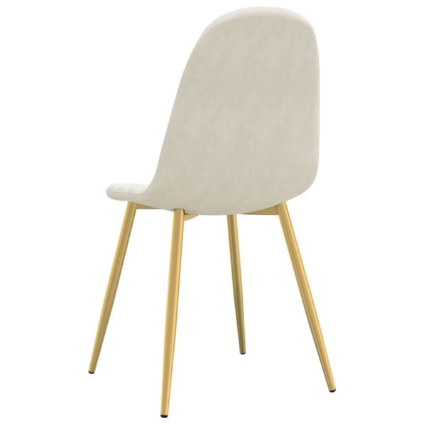 vidaXL spisebordsstole 6 stk. velour cremehvid