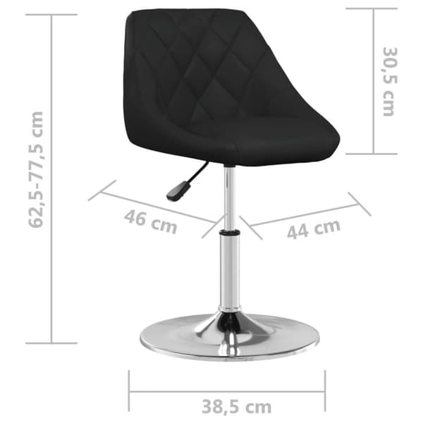 vidaXL Matstolar 6 st svart konstläder